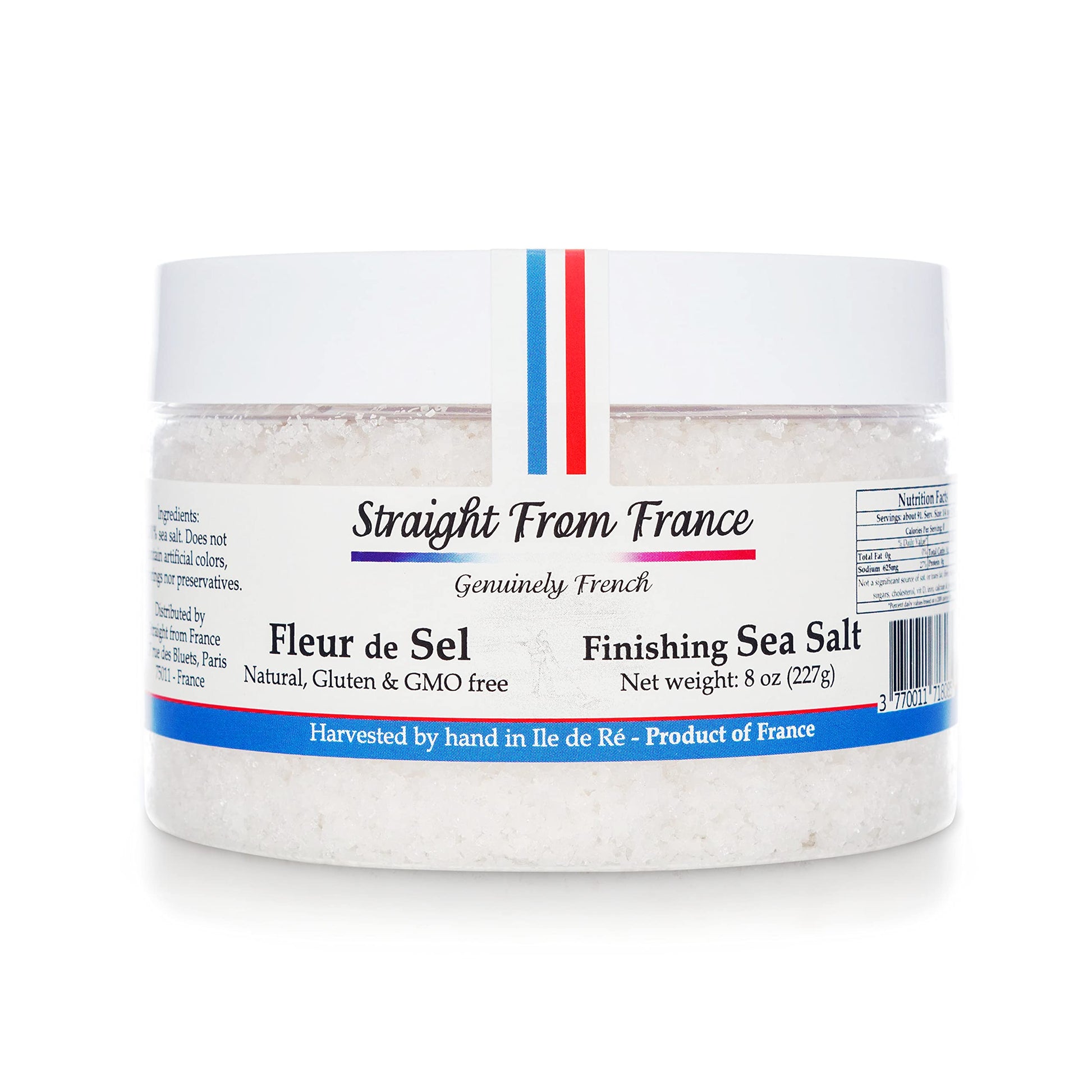 Straight from France Fleur De Sel Finishing Sea Salt, 8 oz, Genuinely French