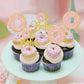 24 Pcs Donut Oh Baby Cupcake Toppers Glitter Oh Baby Donut Cupcake Picks Donut Baby Shower Party Decorations For Sweet Donut The