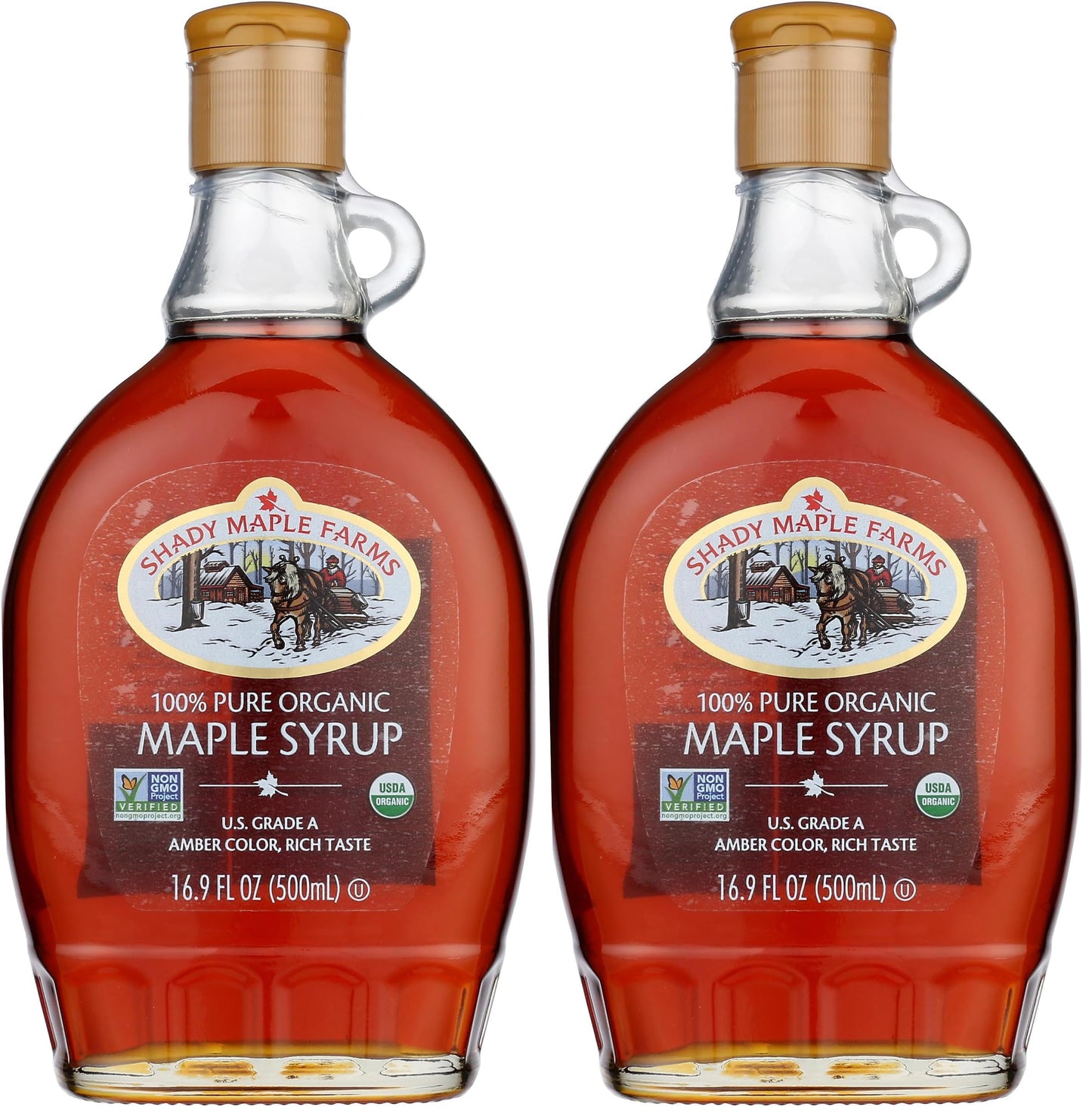Shady Maple Farms Maple Syrup, Og, Gr A, Dk, Gl, 16.90-Ounce (Pack of 2)