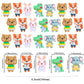 Gyufise 25Pcs Jungle Safari Animal Cupcake Toppers Rabbit Fox Elephant Bear Cupcake Pick Decorations For Jungle Theme Baby Showe