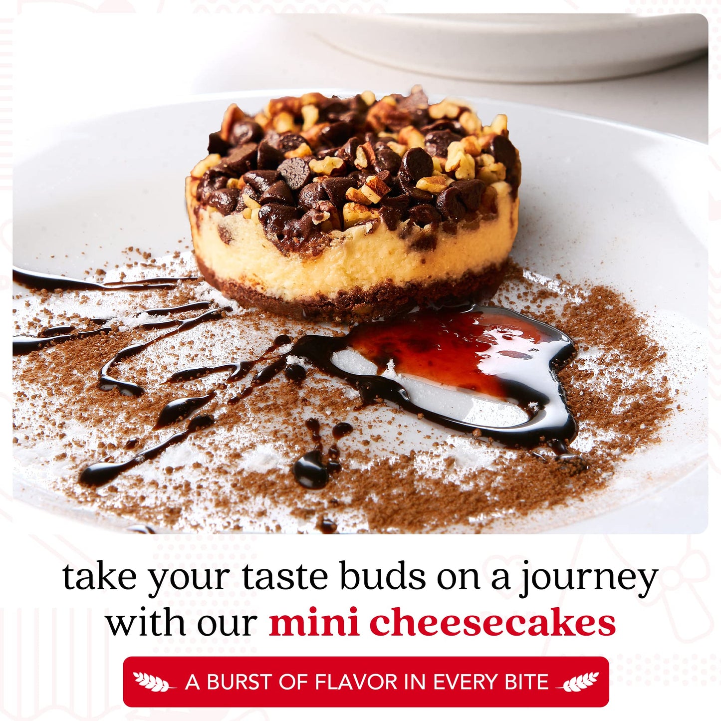Davids Cookies Turtle Chocolate Pecan Mini Cheesecakes - 6 Gourmet   - 26.4 oz - Pack of 1
