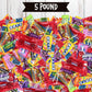Bulk Candy Variety Pack - 5 lb Large Candy Mix Approx 250 Pieces - Individually Wrapped Party Candies for Pinata Fillers  Birthday Parties & Favors - Sugaridge
