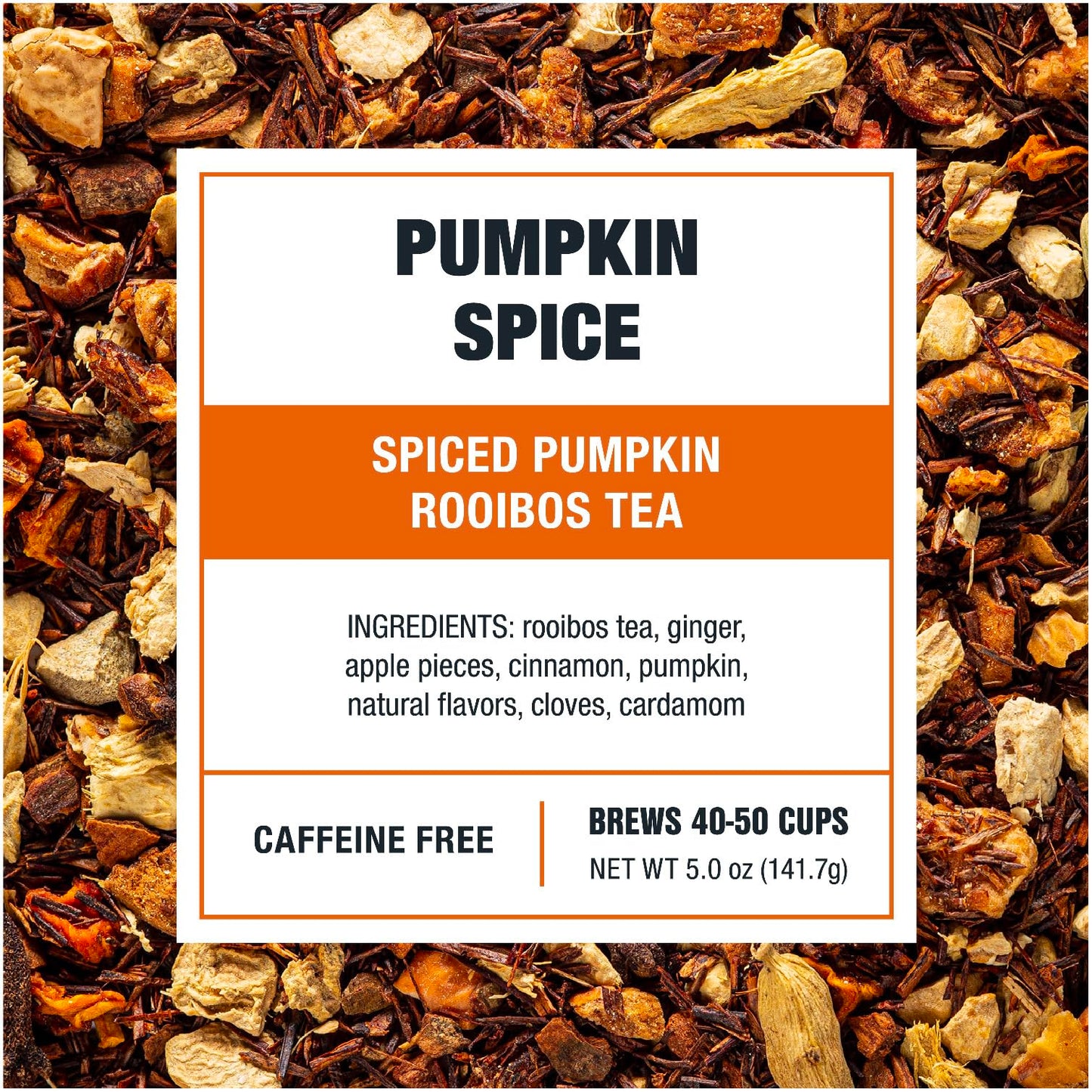 Tiesta Tea Pumpkin Spice Rooibos Loose Leaf Tea, Caffeine-Free Herbal Infusion, 50 Cups, Refillable Tin Can, 5 Ounce