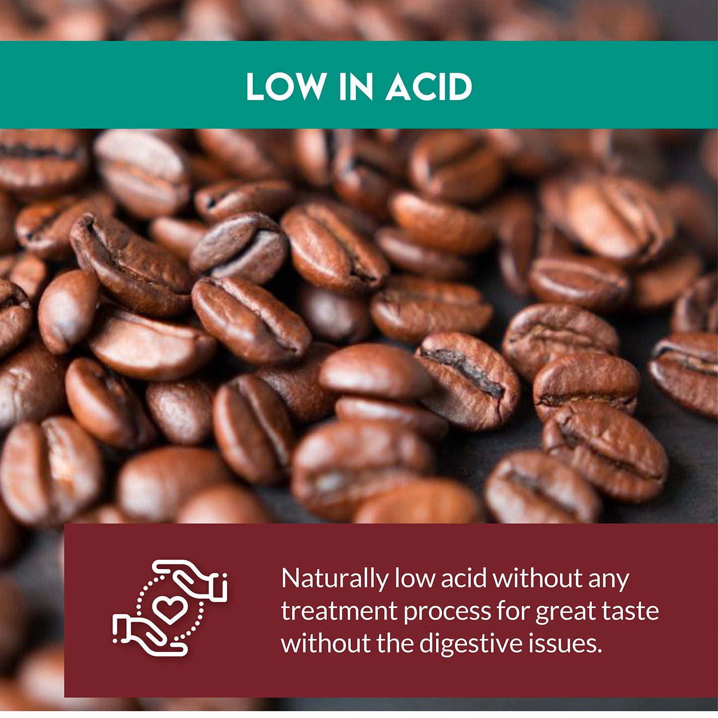 CLEAN COFFEE CO Low Acid Ground Coffee, Dark Roast, 12oz Bag, Honduran El Jaguar