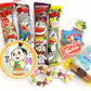 Samurai Kid Dagashi Set, Japanese Snack Assortment 36Pc With Samurai Kid Sticker