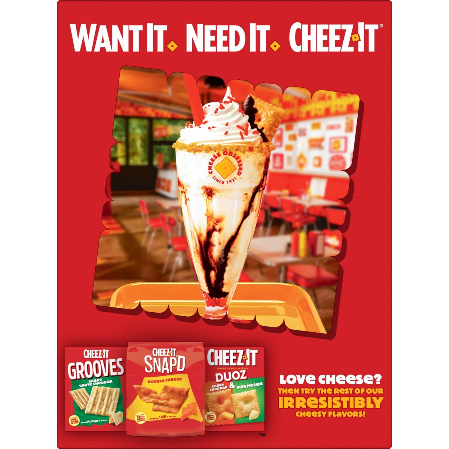 Cheez-It Cheese Crackers, Baked Snack Crackers, Lunch Snacks, Cheddar Jack, 12.4oz Box (1 Box)