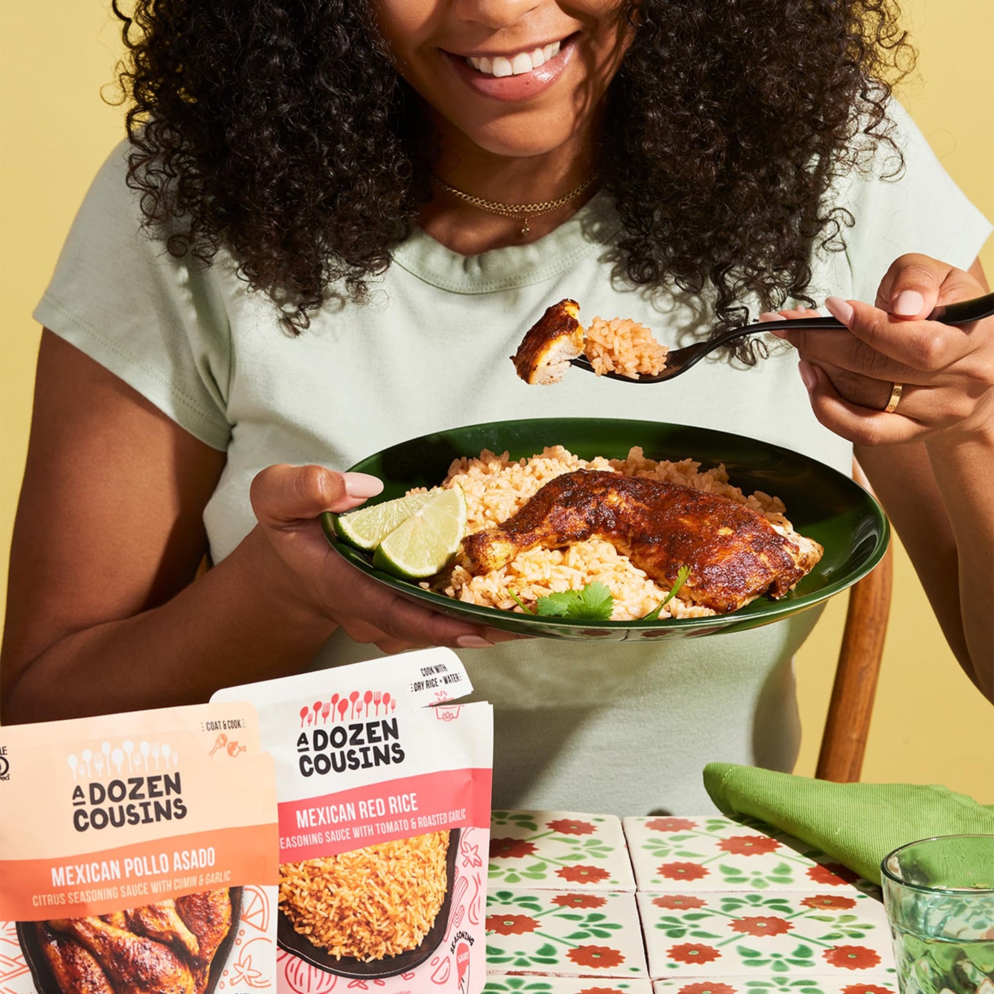A Dozen Cousins Rice Seasoning Sauce Packets - Season And Prepare Your Own Rice Dishes - 10 Pack - Mexican Red Rice With Tomato