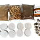 Generic Cascarilla 10 Pack, Manteca de Corojo 2 oz, Maiz Tostado, Jutia y Pescado Ahumado 2 Onzas cada uno y Cowrie Shells Set o
