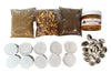 Generic Cascarilla 10 Pack, Manteca de Corojo 2 oz, Maiz Tostado, Jutia y Pescado Ahumado 2 Onzas cada uno y Cowrie Shells Set o