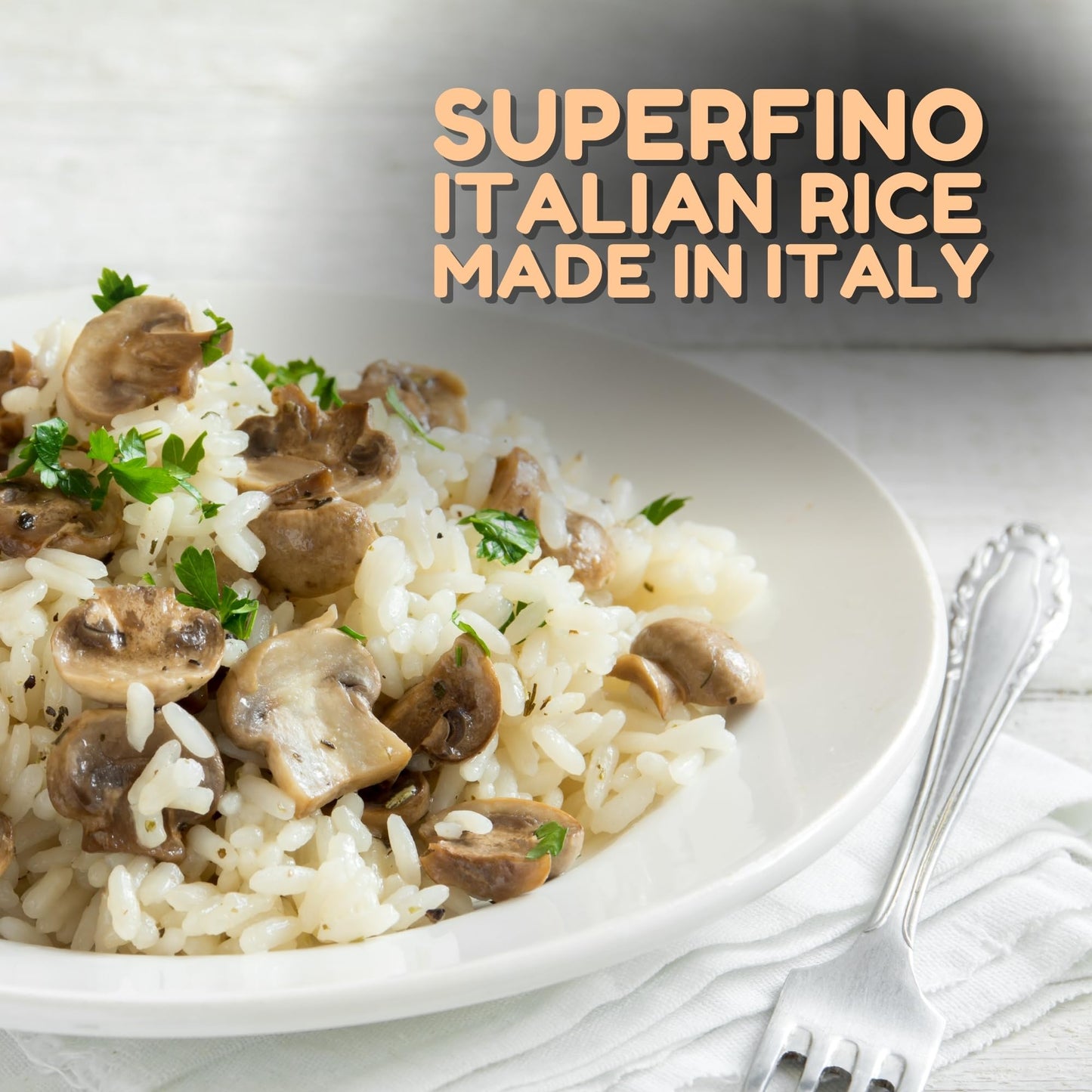 Cucina & Amore Superfino Italian Arborio Rice - 8.8 Lbs (17.6Oz X 8 Pack) | Pantry Perfect, Vegetarian, Ideal For Risotto And Cr