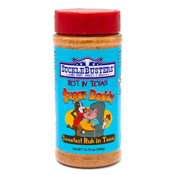 Sucklebusters Sugar Daddy Bbq Rub: Sweet & Savory For Pork, Chicken, Fruits And Deserts, Very Mild, Gluten-Free, No Msg Shaker (