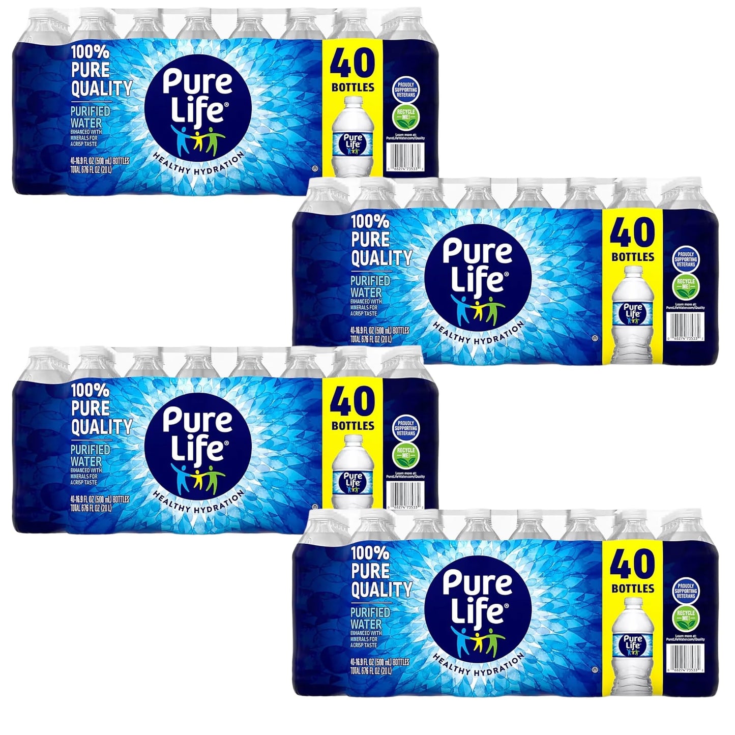 Generic Pure Life Purified Water (16.9 fl. oz., 40 pk.) TOTAL 160 BOTTLES