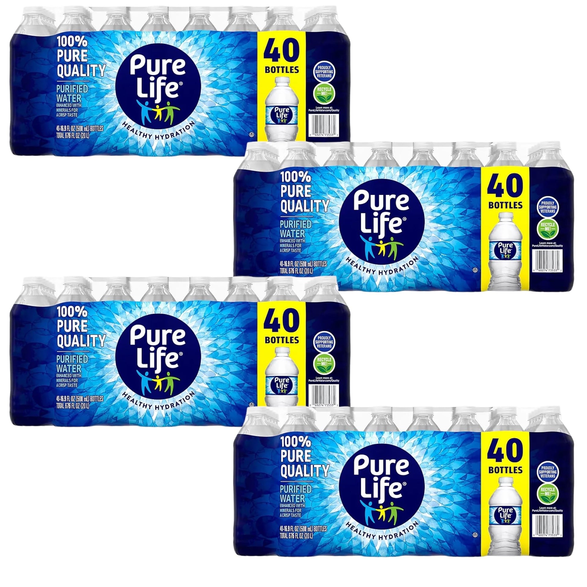 Generic Pure Life Purified Water (16.9 fl. oz., 40 pk.) TOTAL 160 BOTTLES