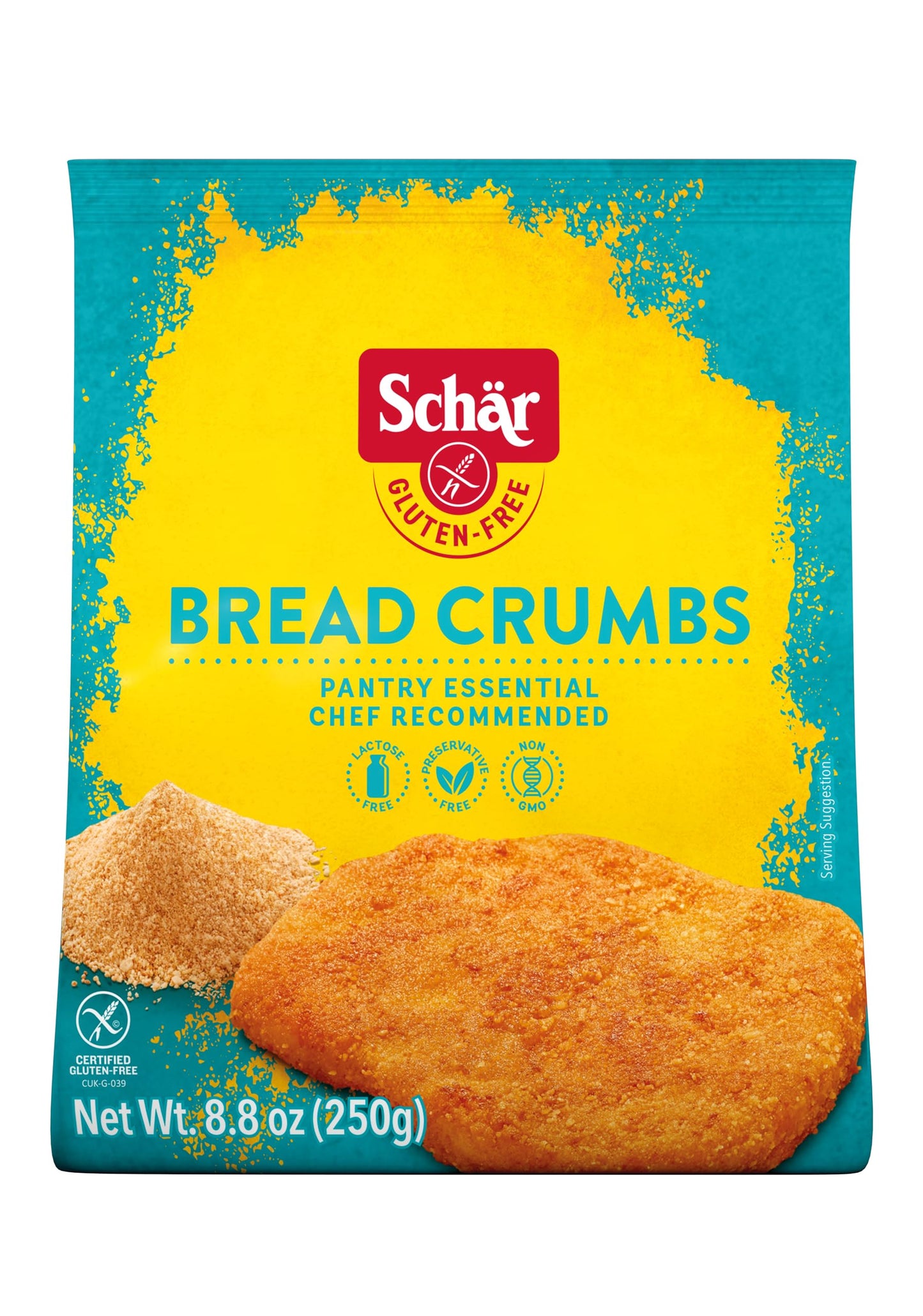 Schar Breadcrumbs, 8.8oz, 7-Pack, Certified Gluten Free, Wheat Free, Non GMO, Preservative Free