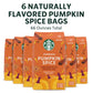 Starbucks Ground Coffee, Pumpkin Spice Naturally Flavored Coffee, 100% Arabica, Limited Edition, 6 Bags (11 Oz Each)