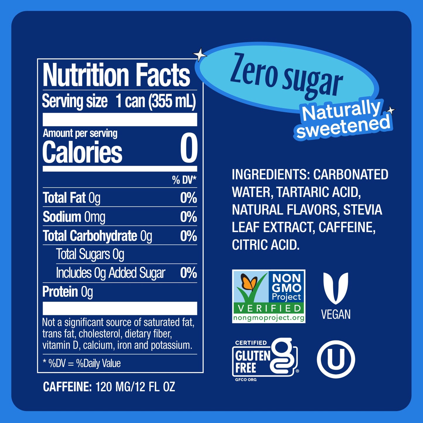 Zevia Zero Sugar Energy Drink, Kola, Vegan Friendly, Kosher, Gluten Free & Non-GMO, 12 Fluid Ounce (Pack of 12)