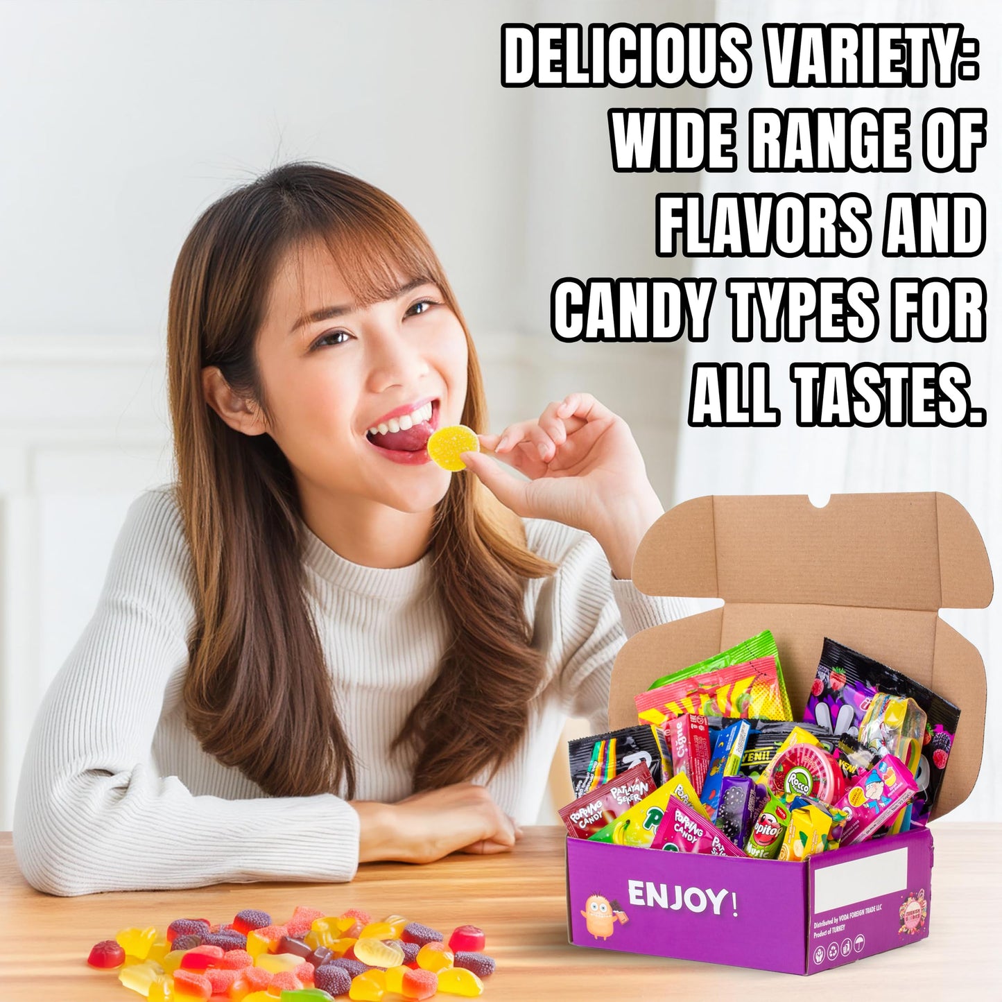 Foreign Candy Gift Box - Exotic Snacks Assortment - International Treats For Gifts And Celebrations - 35Pcs Turkish Unique Myste