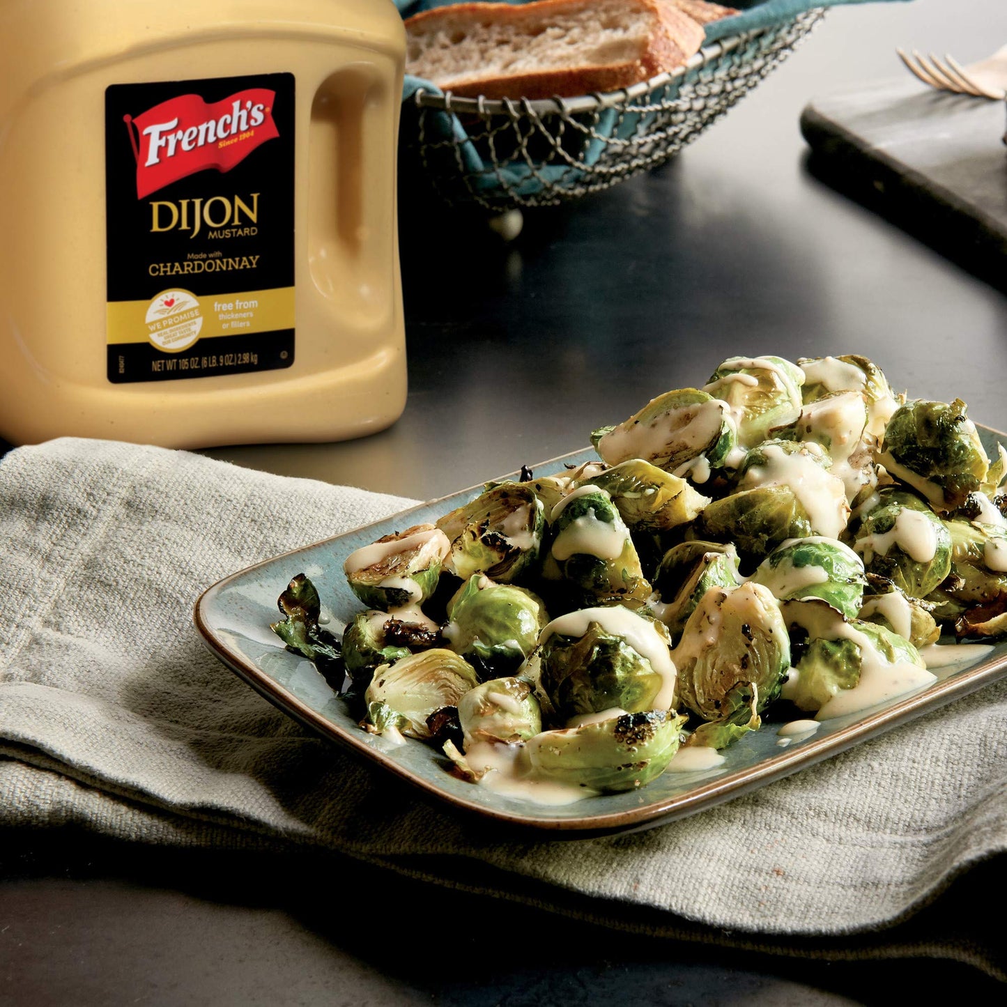 Frenchs Dijon Mustard, 105 Oz - One 105 Ounce Bottle Of Dijon Mustard With Wine-Inspired, Perfect For Creating Signature Sides And Entree Recipes
