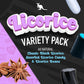 Wiley Wallaby Black Licorice Variety Pack - All Sorts, Black Beans & Black Classic Gourmet Australian Style Soft & Chewy Licoric