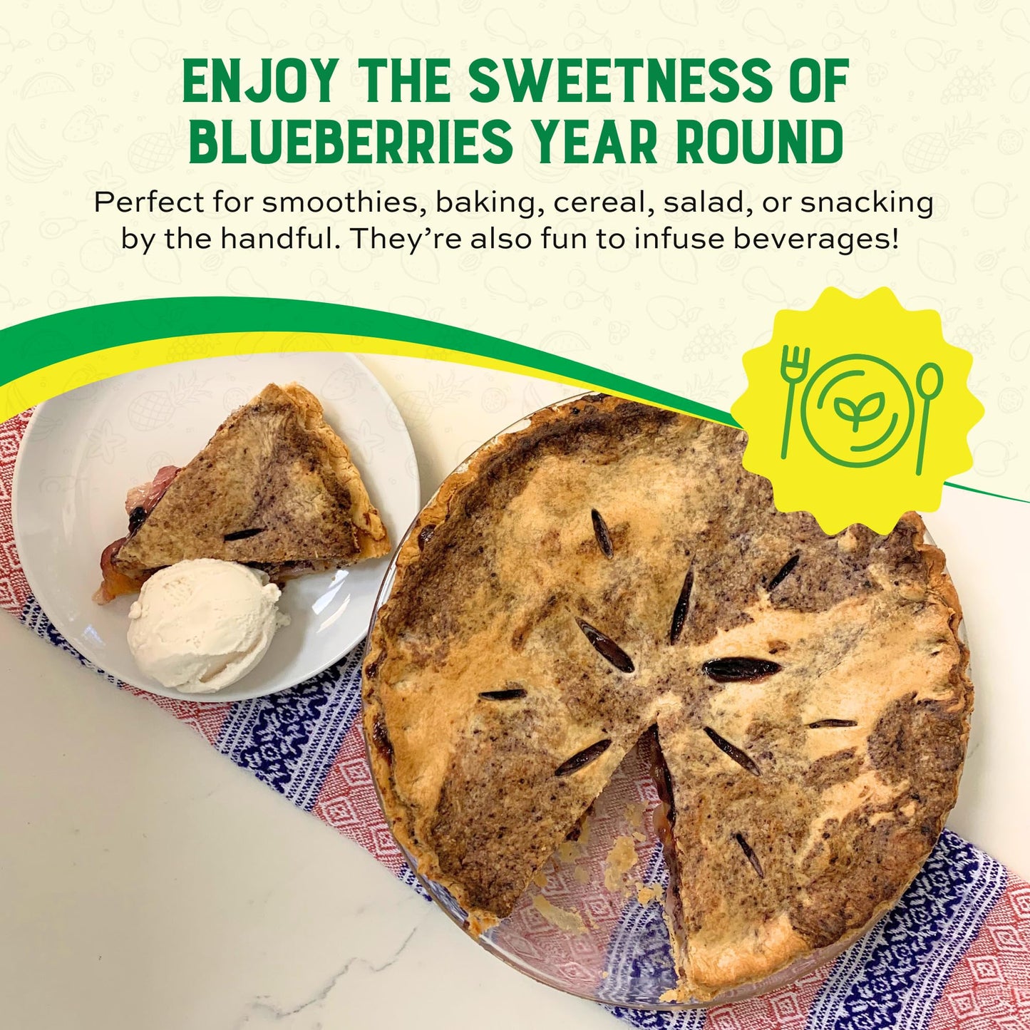 Karens Naturals Organic Freeze-Dried Blueberries, 1.8oz, Pack of 12 - Crunchy Fruit Snack, No Added Sweeteners