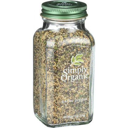 Simply Organic Bottle Garlic Pepper, 3.73 oz