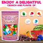 Freeze Dried Air Taffy Bites Crunchy Candy - Variety Sour Fruit Flavors, 4Oz | Cherry, Orange, Watermelon, Blue Raspberry, Strawberry | Snack Treat, Gift