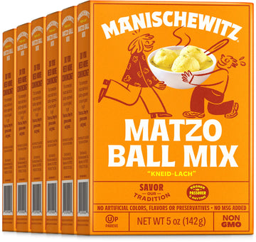 Manischewitz Matzo Ball Mix, 5 Oz. (6 Pack) Easy Prep | Kosher For Passover | Nothing Artificial | No Msg | Classic Fluffy Texur