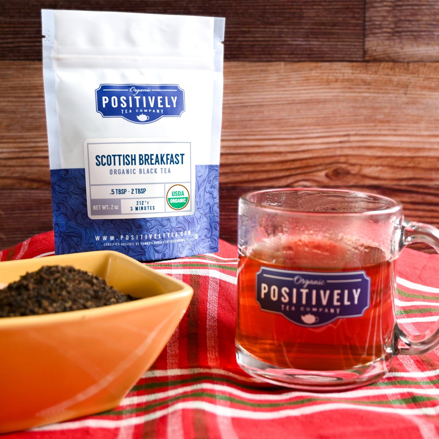 Organic Positively Tea Company Scottish Breakfast Black Tea Loose Leaf 4 Ounce