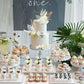 HAVAGDTM Natural Boho Cake Topper, Vintage Artificial Flowers & Dried Pampas Grass, White, Model HAVA-KFT