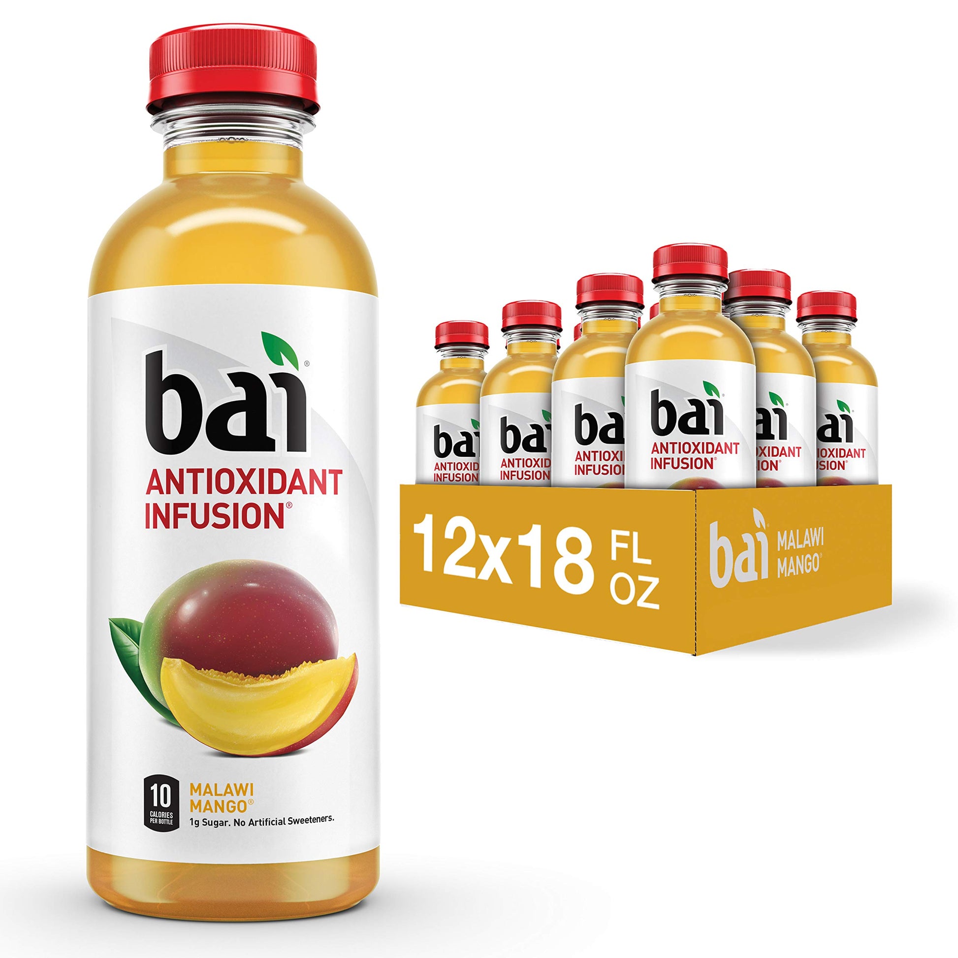 Bai Flavored Water  Malawi Mango  Antioxidant Infused Drinks  18 Fluid Ounce Bottle (Pack Of 12)