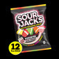 Sour Jacks, Sour Gummy Wedges, Assorted Fruit Flavored Candy, 5Oz Bag (12 Pack)