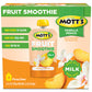 Motts Fruit Smoothies Vanilla Peach, 4.2 oz clear pouches, 8 Pack, Made With Milk, Made With Real Fruit, Good Source of Calcium,