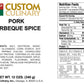 Custom Culinary Pork Barbeque Spice, 12 Ounce