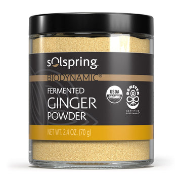 Dr. Mercola Solspring Biodynamic Organic Fermented Ginger Powder, 2.40 Oz. (50 Servings per Container), Non GMO, Gluten Free, US