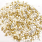Weraru White Deluxe Gold Sprinkles Candy Mixing Size Baking Edible Cake Decorations Cupcake Toppers Cookie Decorating Celebratio
