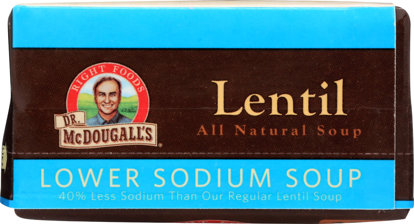 Dr. McDougalls Lentil Ready-To-Serve Soup, Low Sodium, 18.3 oz