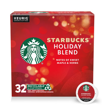 Starbucks K-Cup Coffee Pods, Medium Roast, Holiday Blend, 32 Count, Limited Edition