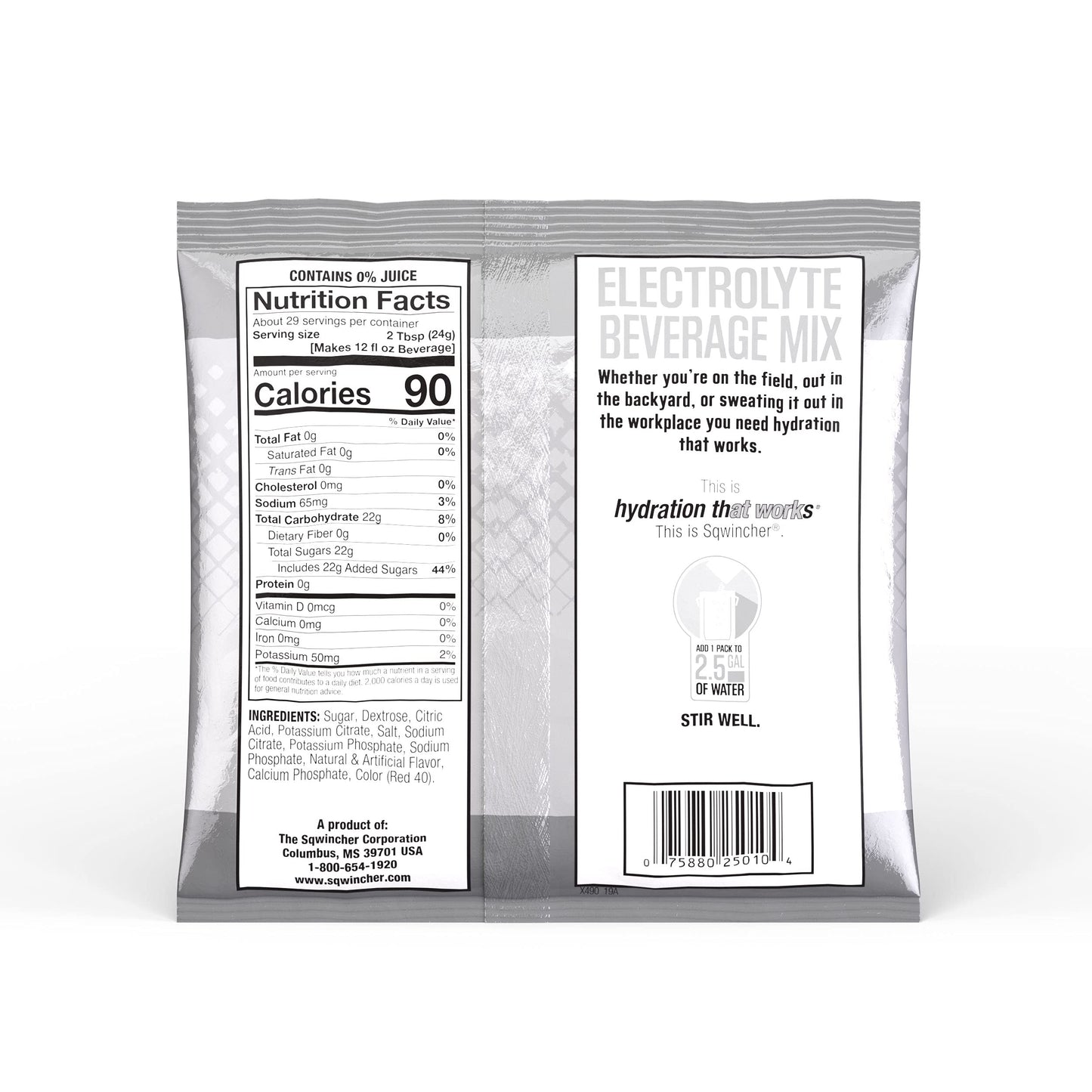 Sqwincher Powder Pack | Cool Citrus Flavored | Low Calorie | Low Sodium | Electrolyte Replenishment Hydration Drink Mix | Just A