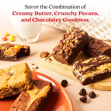 David'S Cookies Assorted Brownies & Crumb Cake Gift Tin 3Lbs - Delicious, Fresh Baked Snacks, Gourmet Chocolate Fudge Slices, Br