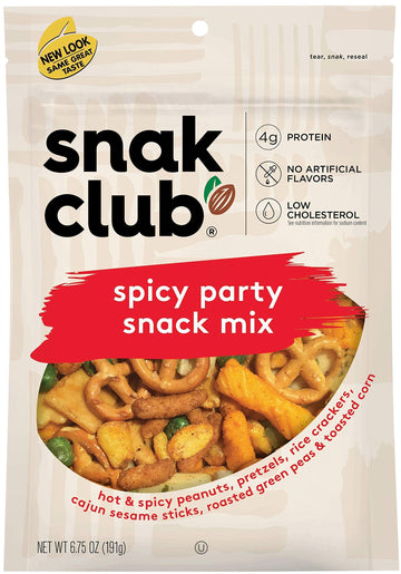 Snak Club Spicy Party Snack Mix, 6.75 Ounce (Pack of 6)