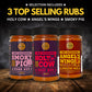 Classic S Of Enhanced Bbq Seasonings - Holy Cow, Adam’S Rib, Angel’S Wings, Smoky Pig, Ultimate Rub & Veggie War Bbq Rubs | Pack Of 6 | 100% Natural | Great Foodie Gift