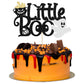 1Pc Little Boo Halloween Cake Topper Glitter Happy Boo Day Ghost Cake Pick Decoration For Baby Shower Kids Birthday Happy Hallow