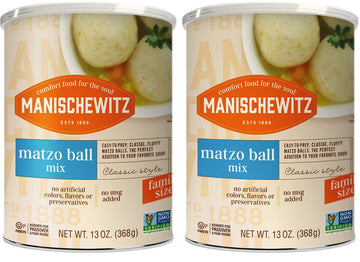 Manischewitz Family Size Original Matzo Ball Mix 13oz (2 Pack) in Resealable Container