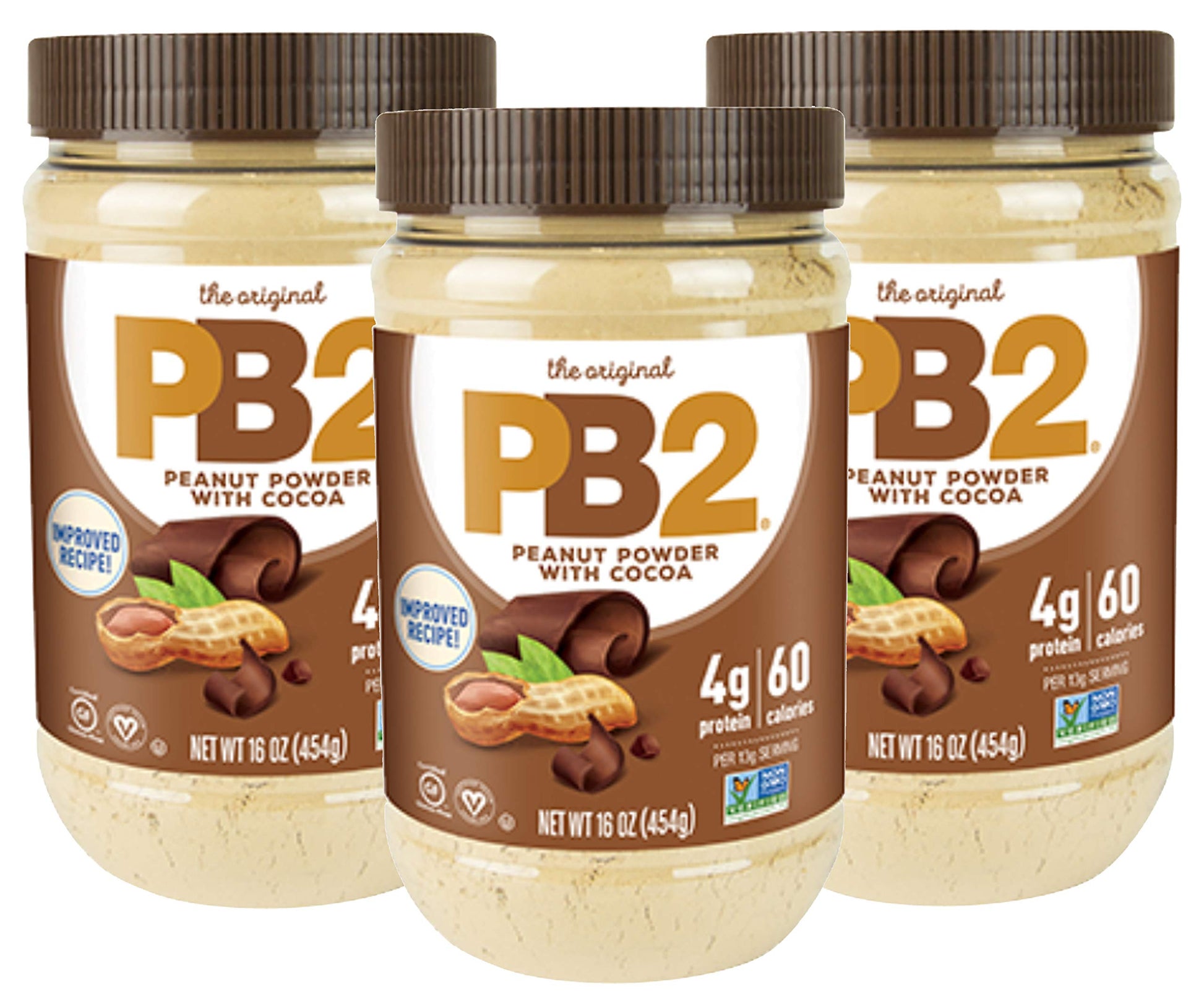 Bell Plantation Chocolate Powdered Peanut Butter 16 oz - 3 Pack