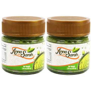 Anna and Sarah Pistachio Butter Spreadable Cream, 2 Pack, 7.75 oz, Glass Jar, Rich & Nutty Flavor for Knafeh and Desserts