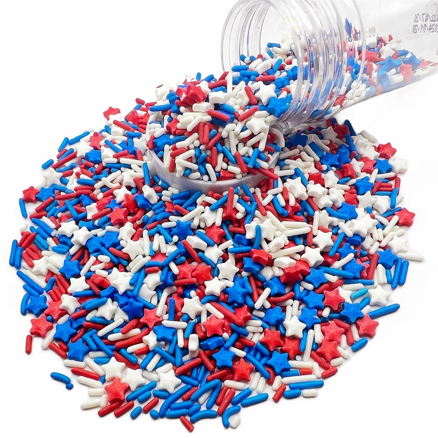 Se Si&Moos Patriotic Jimmy Sprinkles Red White And Blue Star Sprinkles Fourth Of July Sprinkles Memorial Day Sprinkles Soft Jimm