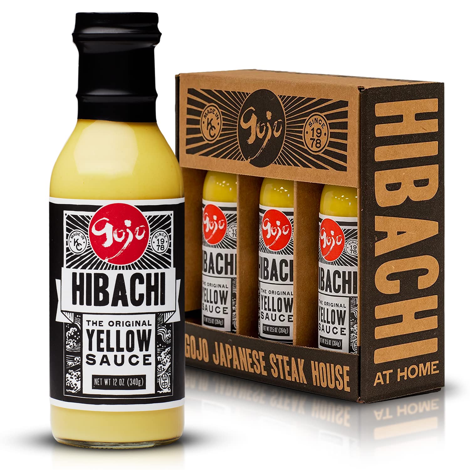 Gojo Hibachi Yellow Sauce - Tangy & Buttery Flavor I The Original Gojo Japanese Steakhouse Sauce I Create Easy Japanese Food And