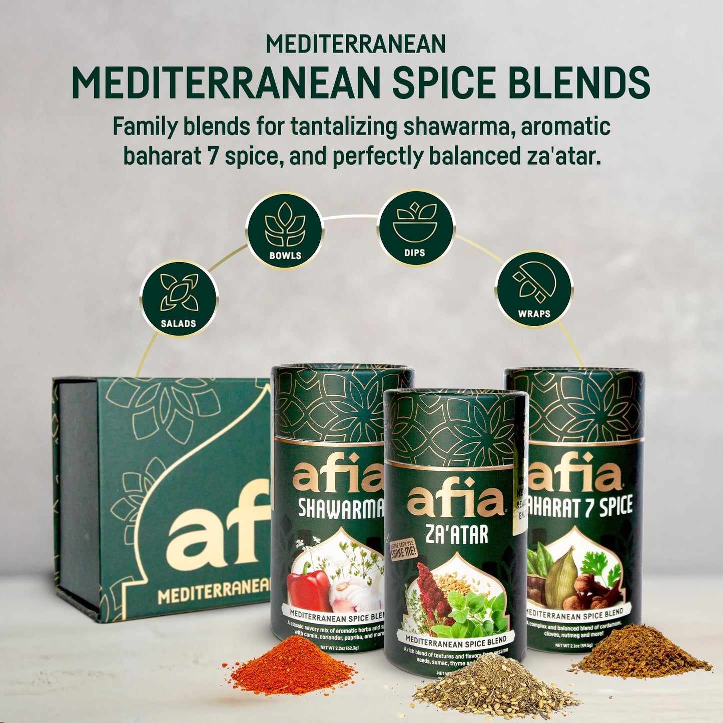 Afia Shawarma Seasoning | Mediterranean Spice Blend For Shawarma, Garlic Sauce (Toum), Flatbreads, Kebab, Kofta & Grilled Meat |