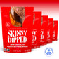 SkinnyDipped Dark Chocolate Peanut Butter Almonds, Healthy Snack, Plant Protein, Gluten Free, 3.5 oz Resealable Bags, (Pack of 5