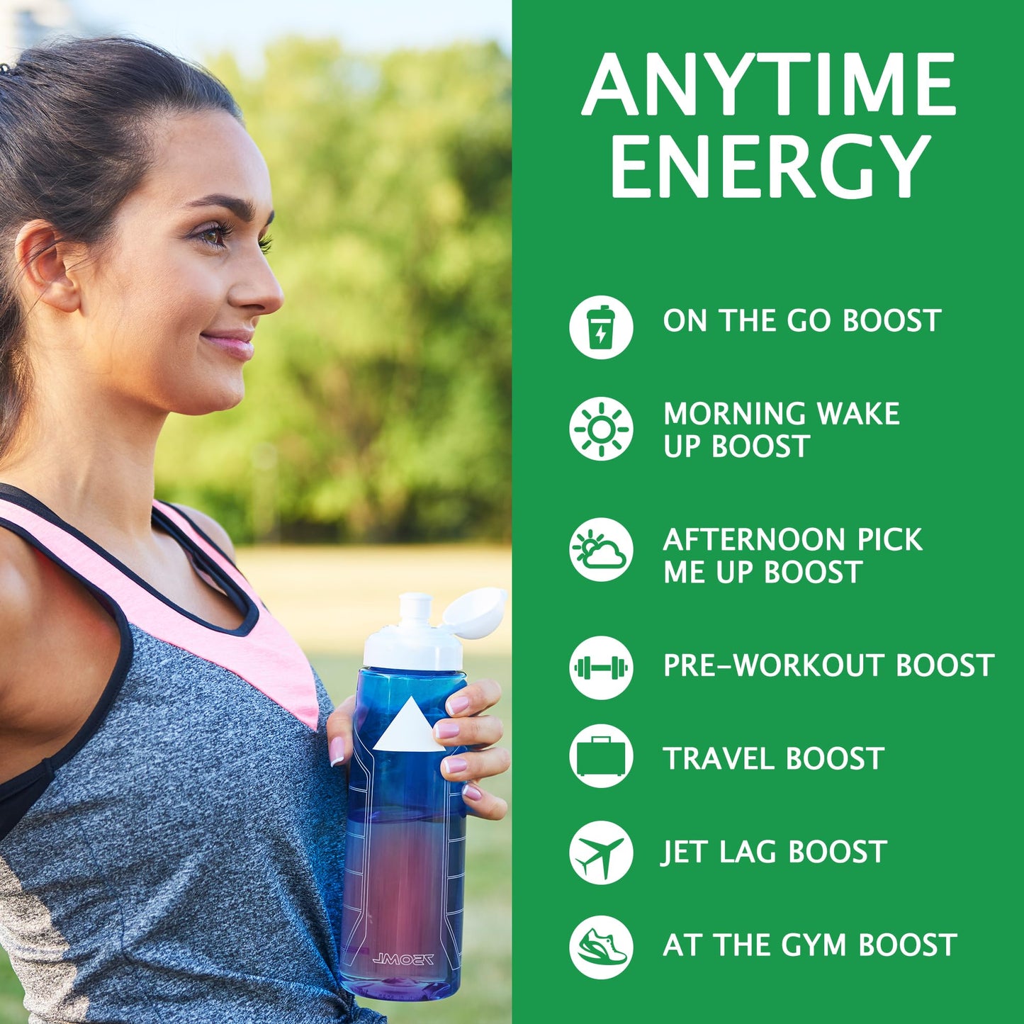 Letz Go! Healthy Caffeine Energy Drink Mix, Sugar Free, 15 Pack, 0.09 Ounce Each, Watermelon Flavor, High in Vitamins C + D, Electrolytes